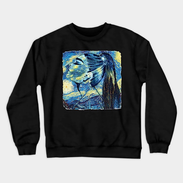 Girl Van Gogh Style Crewneck Sweatshirt by todos